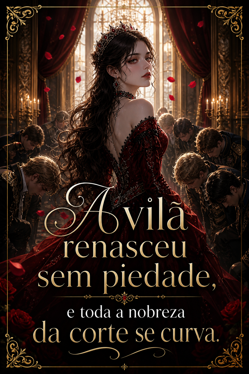A vilã renasceu sem piedade, e toda a nobreza da corte se curva.
